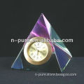 Pyramid Shaped Crystal Clock